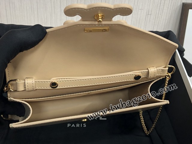 Celine專櫃2023新款CUIR TRIOMPHE斜挎女包 賽琳新品WOC鏈條皮革信封包 10J733 sldj2283